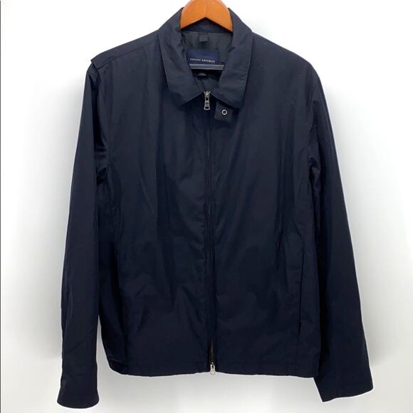 Banana Republic polyester black zip up jacket classic lightweight size XL - Picture 1 of 8